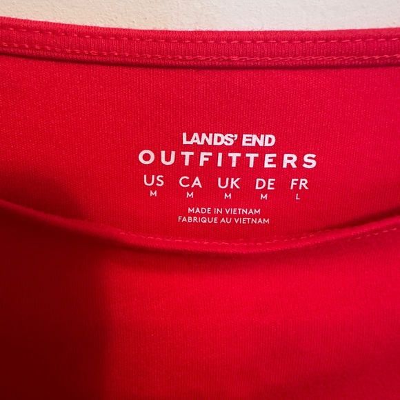 Lands’ End Outfitters Red Long Sleeve Top w/ Gold Button Detail | Size M - Picture 3 of 7